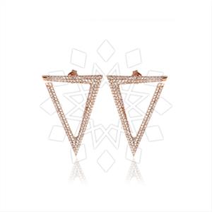 925 Sterling Silver Zirconia  Unique Earrings