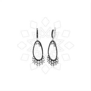 925 Sterling Silver Zirconia  Unique Earrings