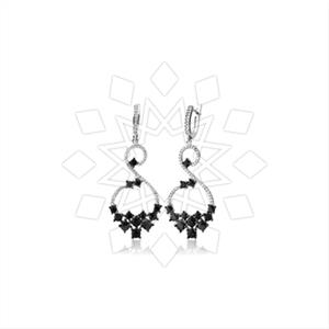 925 Sterling Silver Zirconia  Unique Earrings