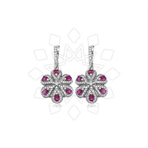 925 Sterling Silver Zirconia  Unique Earrings