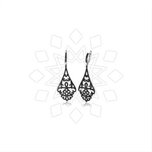 925 Sterling Silver Zirconia  Unique Earrings