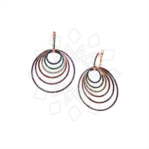 925 Sterling Silver Zirconia  Unique Earrings