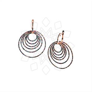 925 Sterling Silver Zirconia  Unique Earrings