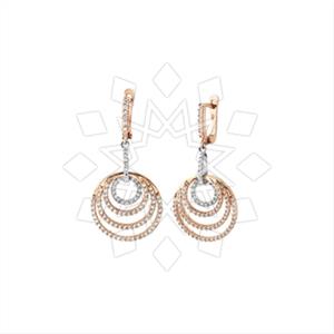 925 Sterling Silver Zirconia  Unique Earrings