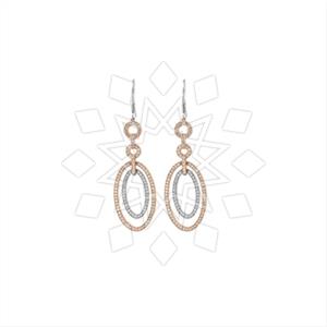 925 Sterling Silver Zirconia  Unique Earrings