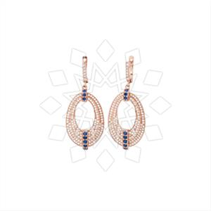 925 Sterling Silver Zirconia  Unique Earrings