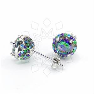 925 Sterling Silver Zirconia  Unique Earrings