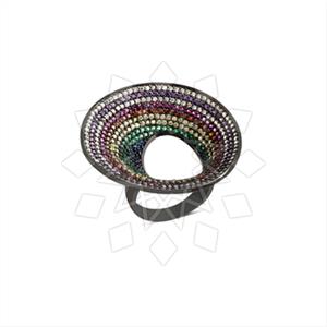 925 Sterling Silver Zirconia  Unique Rings