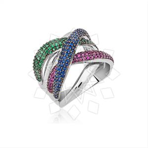 925 Sterling Silver Zirconia  Unique Rings