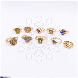 Fashion Cocktail Fantasy Rings 10 Piece Package