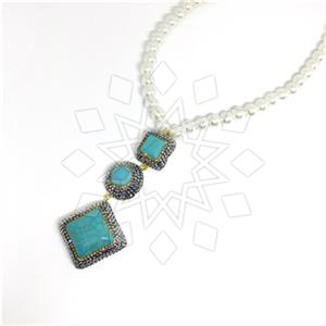 Fashion Gem and Crystals Beaded Necklace