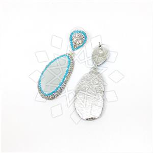 Fashion Gem and Crystals Single Drop Earrings