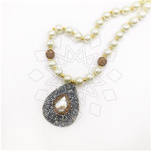 Fashion Gem and Crystals Statement Necklace