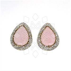 Fashion Gem and Crystals Stud Earrings