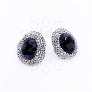 Fashion Gem and Crystals Stud Earrings