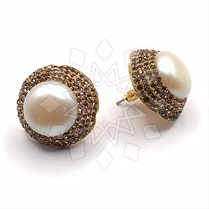 Fashion Gem and Crystals Stud Earrings