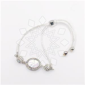 Fashion Gemstone and Crystal  Adjustable Bracelet