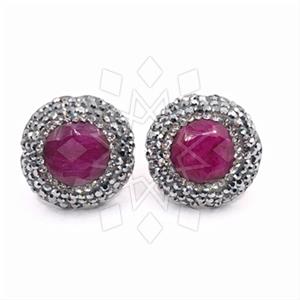 Fashion Gemstone and Crystal  Stud Earrings