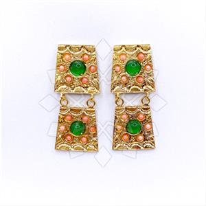 Fashion Handmade Artisan Brass  Statement Earring