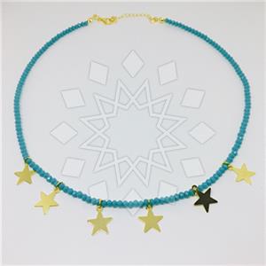Fashion Moon and Stars Beaded Necklace