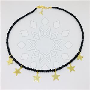 Fashion Moon and Stars Beaded Necklace