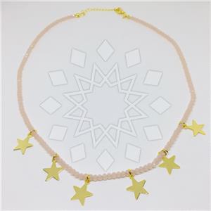 Fashion Moon and Stars Beaded Necklace