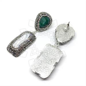 Fashion Moon and Stars Double Drop Earrings