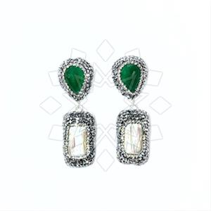 Fashion Moon and Stars Double Drop Earrings