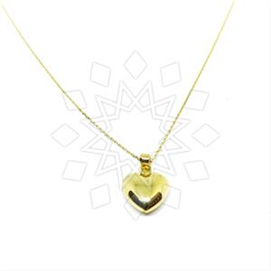 Turkish Gold Heart Pendant Necklace