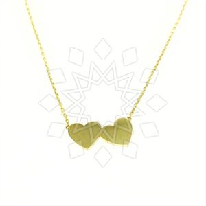 Turkish Gold Heart Pendant Necklace