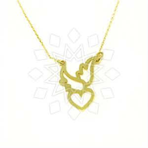 Turkish Gold Heart Pendant Necklace