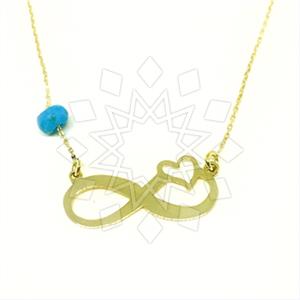 Turkish Gold Heart Pendant Necklace