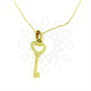 Turkish Gold Heart Pendant Necklace