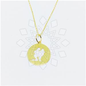 Turkish Gold Zodiac Pendant Necklace