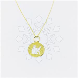 Turkish Gold Zodiac Pendant Necklace