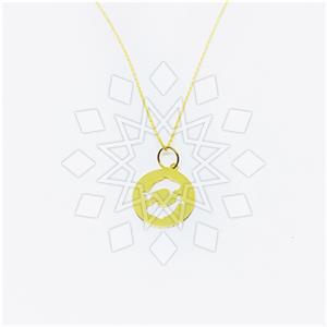 Turkish Gold Zodiac Pendant Necklace