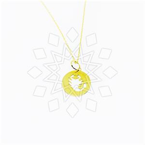 Turkish Gold Zodiac Pendant Necklace