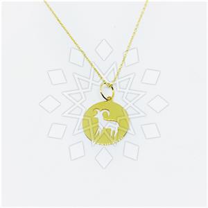 Turkish Gold Zodiac Pendant Necklace