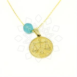 Turkish Gold Zodiac Pendant Necklace