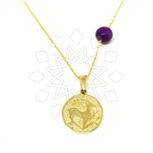 Turkish Gold Zodiac Pendant Necklace