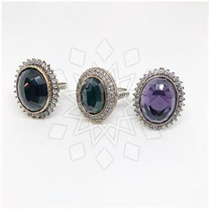 Turkish Silver Cocktail Rings 3 Pieces