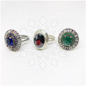 Turkish Silver Cocktail Rings 3 Pieces