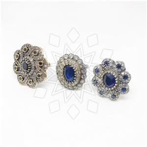 Turkish Silver Cocktail Rings 3 Pieces