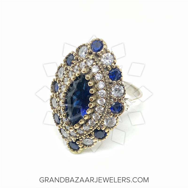 Customize & Buy Turkish Silver Cocktail Rings Online at Grand Bazaar  Jewelers - GBJ4RG18000-1