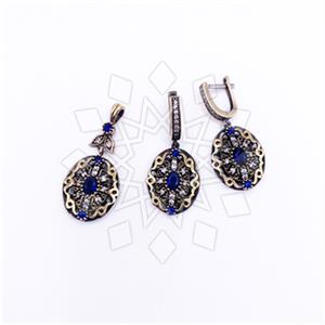 Turkish Silver Earrings Pendant Sets