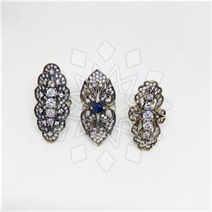 Turkish Silver Large Bold Cocktail Rings
