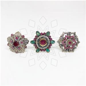 Turkish Silver Large Bold Cocktail Rings