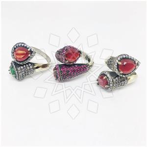 Turkish Silver Large Bold Cocktail Rings