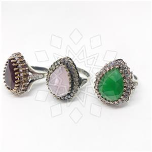 Turkish Silver Large Bold Cocktail Rings