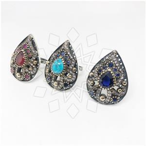 Turkish Silver Large Bold Cocktail Rings